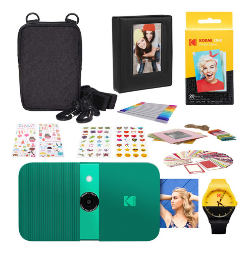 Kodak Smile Instant Print Camara Digital Verde Kit Album