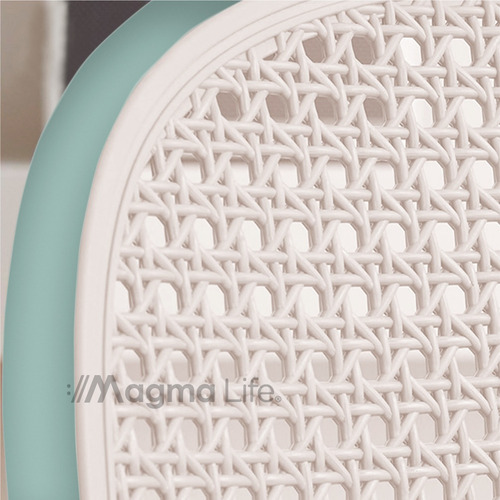 Magma Life Sillas para Comedor Centauri: Juego de 4 Elegantes Sillas de Plástico de Polipropileno Resistente y Descansabrazos ¡Estilo y Durabilidad en Perfecta Armonía! (Verde con Beige)