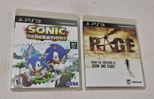 Sonic Generations E Rage / Mídias Físicas / Playstation 3 (Usado)