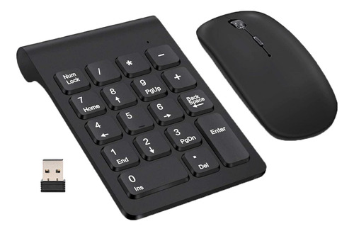 Mini Teclado Numérico Inalámbrico De 18 Teclas, 2,4 G, Negro