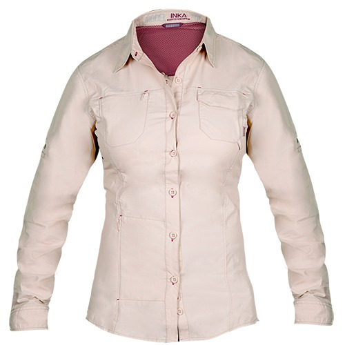 Camisa Beige(mujer)inka Kakhi,100% Nylon,talle:xs  Hardwork 