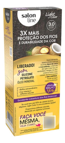 Coloração Suave Salon Line Light Color 3.0 Castanho Escuro