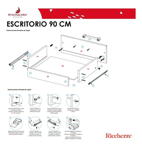 Escritorio Melamina Mesa 90cm Para Notebook