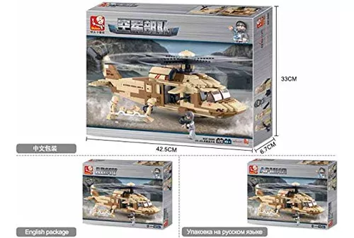 Sluban sluban military blocks army bricks toy - black hawk helicopter  (m38-b0509)