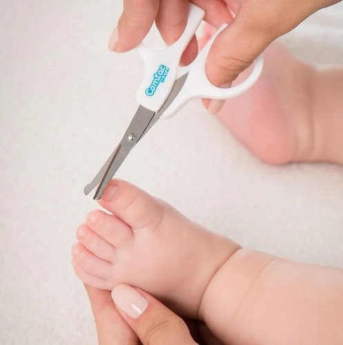 Imagem 3 de 3 de Tesoura De Unha Para Bebe Azul (+0m) - Comtac Kids