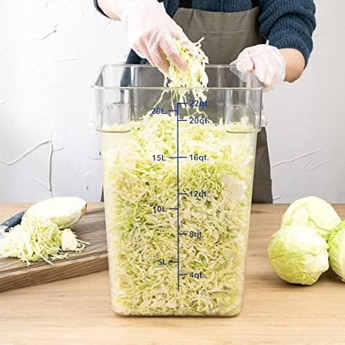 Met Lux 22 Quart Brine Bucket, 1 Square Marinating Container