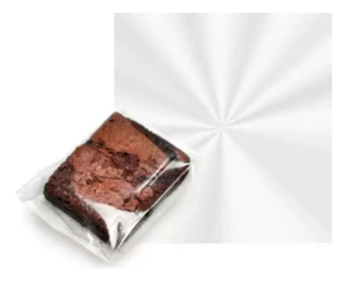 500 Embalagem Para Brownie 20x20cm Celofane Transparente