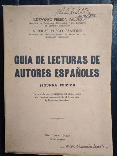 Guía De Lecturas De Autores Españoles Pereda Fusco Impecable