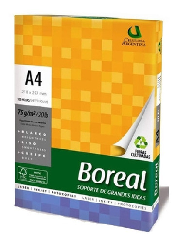 Resma A4/80 Grs Boreal (consultar X Envios Gratis)