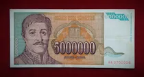 Comprar Billete 5000000 Dinara Yugoslavia 1993  Pick 132 A