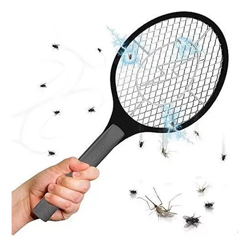 3 Pzas Raqueta Mata Moscas Y Mosquitos Recargable Pared