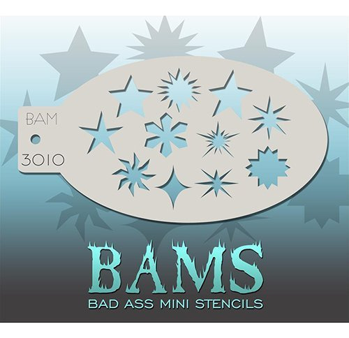 Bad Ass Stars & Shapes Mini Stencil Bam3010 By