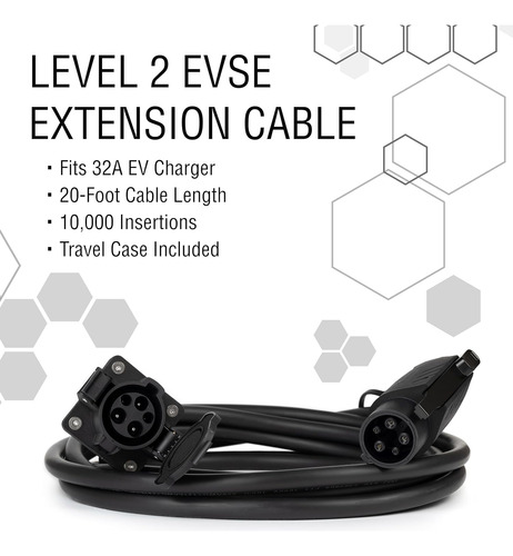 Cable De Extensión De Estación De Carga, Ev Nivel 2, Kema-ke