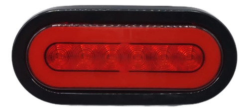 Luz Piloto Direccional Ovalada 6 Led Rojo 12v-24v