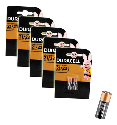 Pilha Alcalina Mn21 23 A23 12v Duracell 2u Kit 5