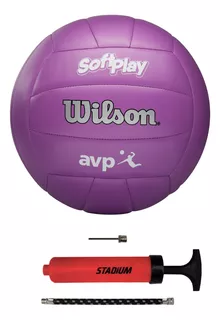 Bola De Vôlei Wilson Soft Play Avp + Bomba De Ar