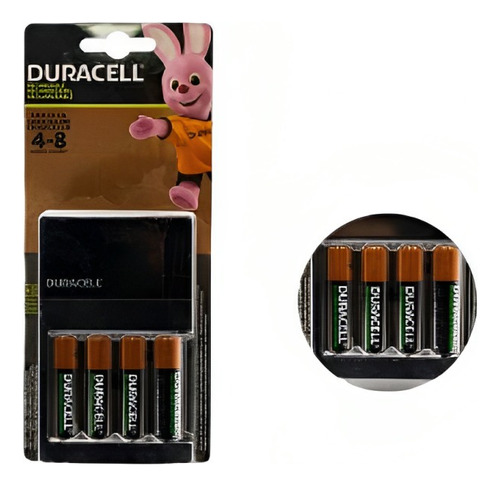 Cargador De Pilas Duracell Incluye 4 Pilas 2 A/ 2 A