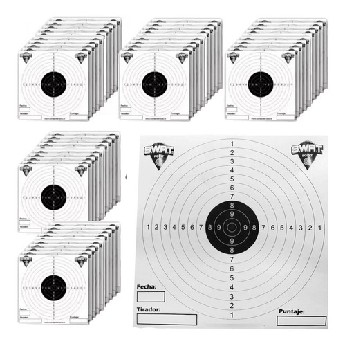 Pack X50 - Blanco Tiro Deportivo Aire Comprimido Target 14cm