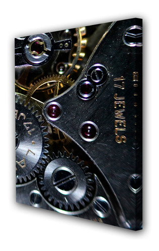 Cuadro 60x90cm Engranaje Reloj Puntero Metal M1