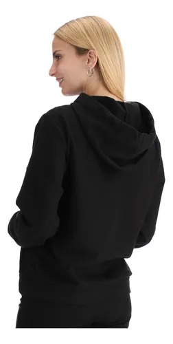 Sudadera negra con rosa hotsell