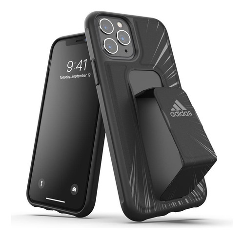 Protector adidas Para iPhone 11 Pro Grip Negro Metalico