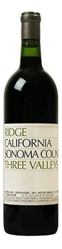 Caja De 1 Vino Tinto Ridge Three Valleys Zinfandel 750 Ml