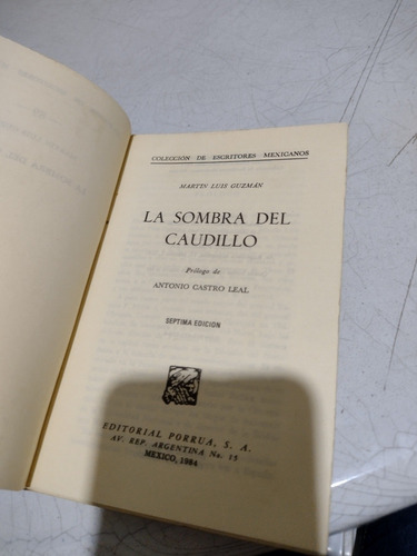 La Sombra Del Caudillo Martín Luis Guzmán S20 (Usado)