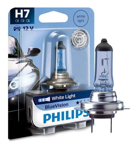 Lampara H7 Blue Vision 12v 60/55w Philips Original