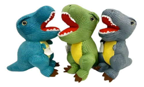 Dinosaurio De Peluche 35 Cm Juguetes De Peluche Niños Color Verde