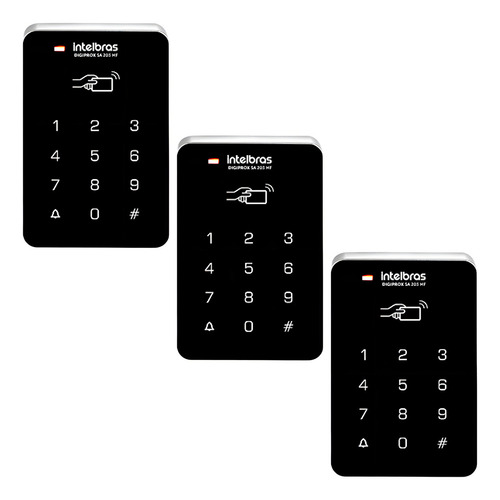 Kit 3 Controle De Acesso Senha E Cartão Sa 203 Mf Intelbras