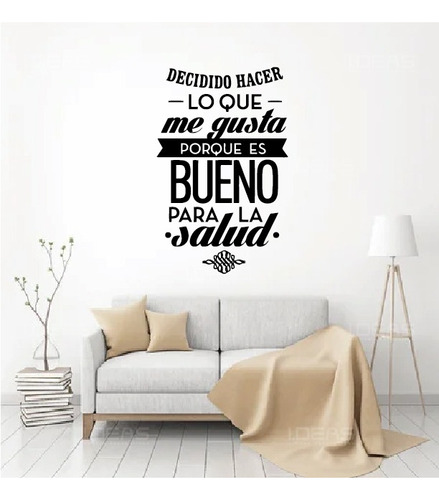 Vinilo Decorativo Frase Decidido Hacer Lo Que Me Gusta 