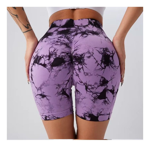 Short Deportivo Push Up Tie Dye Push Licra Alta Calidad