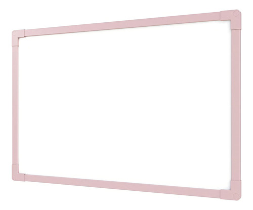 Quadro Branco Moldura Madeira 60x40cm Uv Mdf Soft Rosa