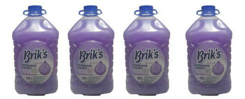 Pack 4 Deter. Briks Lavanda Perlado 20 Litros