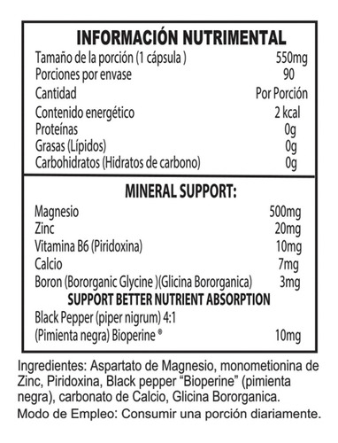 Imagen 2 de 10 de Zma Platinum Testrol Zma+boron+bioperine 90 Capsulas