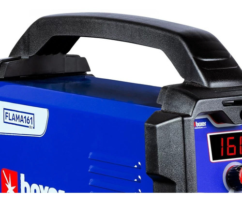 Máquina de solda inverter Boxer Flama 161 BV azul e preta 110V/220V