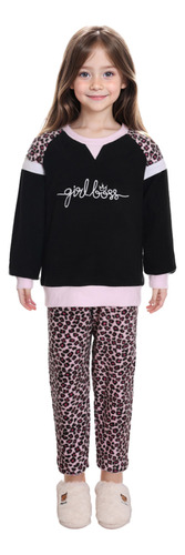 Pijama Niña Polar Teens Negro Fashion's Park