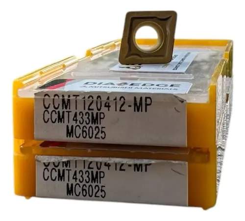 Pastilha Inserto Metal Duro Ccmt 120412-mp Mc6025 Mitsubishi