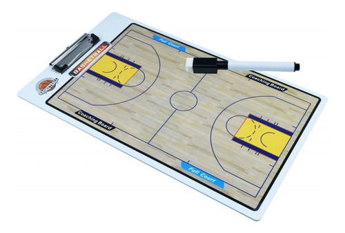 Imagen 2 de 4 de Tabla Pizarra Tactica Basket 40cm. X 24cm. Marcador Pvc