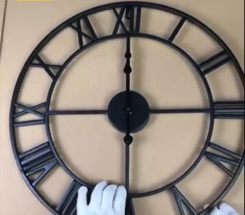 Reloj De Pared Vintage 47 Cm 3d Grande Retro Hierro