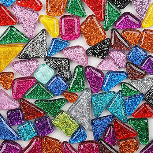 Teselas De Mosaico De Forma Irregular Mezcla De Colores...