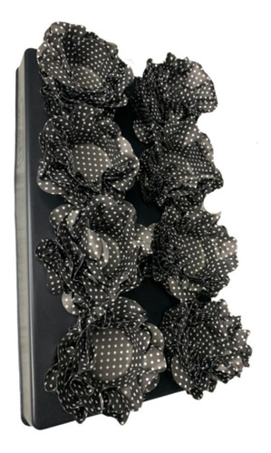 Capacillos De Papel Tipo Flor Negro Con Puntos Trufa Cakepop