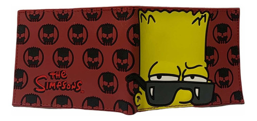 Billetera Los Simpsons Vs Bart Con Gafa Fachero Calidad Pu +