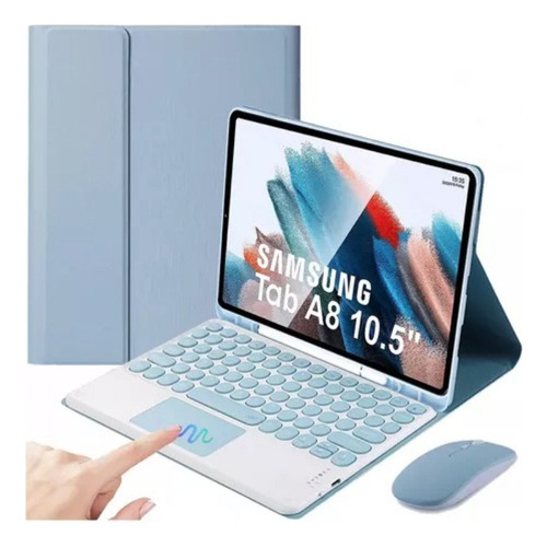B Case C/teclado Mouse Caneta Para Galaxy Tab A8 10.5 Azul