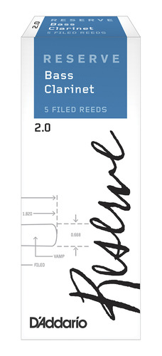 Rico Caña Clarinete Reserve 2.0  Eb Pack 5 Unidades