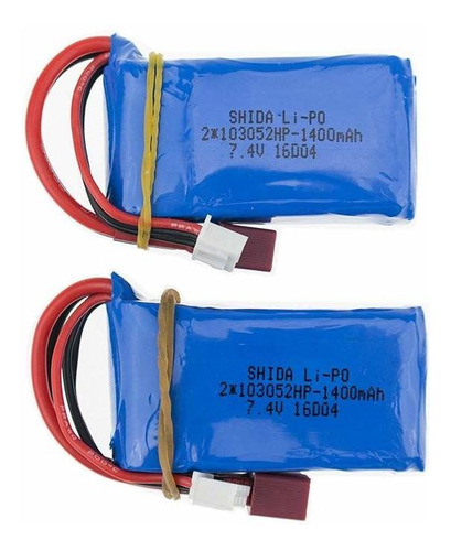 2 Baterias Lipo 7.4v 1400mah 25c 2s Hhz