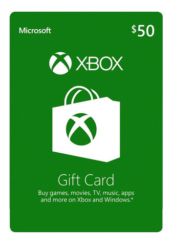 Tarjeta Xbox Live Cash U$50 Usa- Entrega Inmediata Gamer24hs