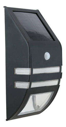 Apliqué Exterior Led Solar Con Sensor Acero Negro