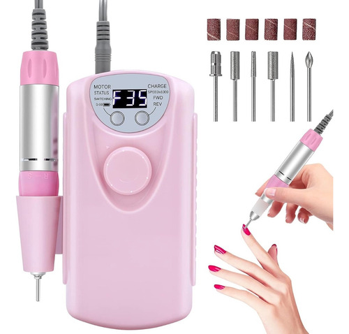 Torno Uñas Manicura Pedicura Kit 3500rpm Profesional Pulidor