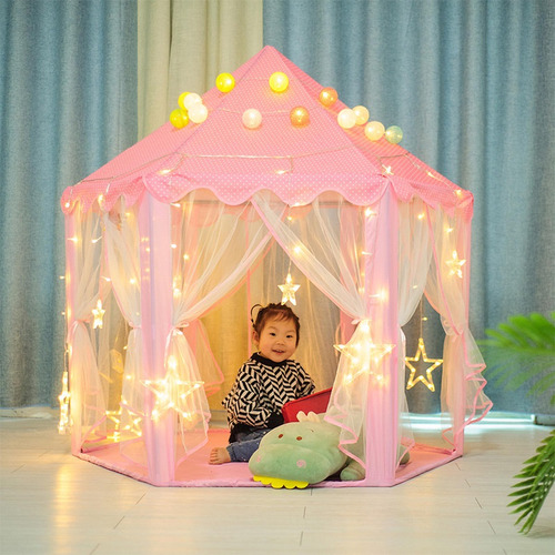 Carpa Castillo Princesa Niña Con Luces Led De Juguete